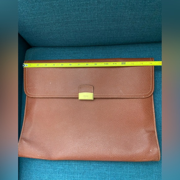 Vintage Nazarene Gabrielli Leather Copper Red Brown Portfolio Large Case Unisex - Picture 11 of 12